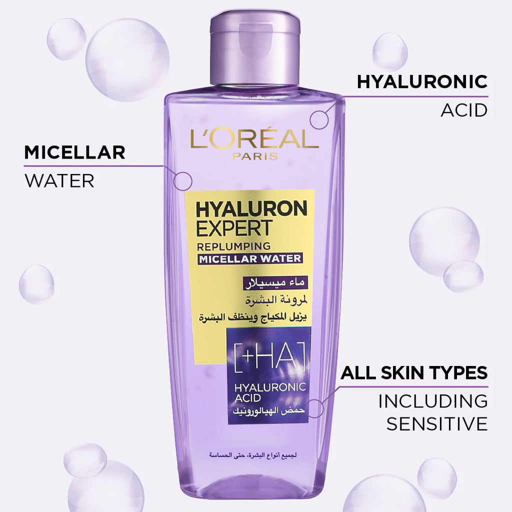 L'Oreal Paris Hyaluron Expert Replumping Moisturizing Micellar Water 200 ML - MyKady