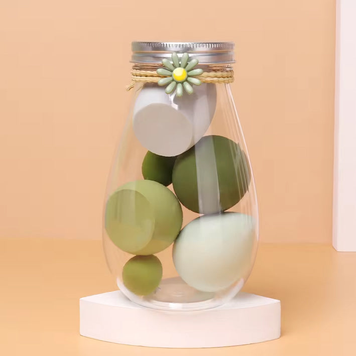 6 Makeup Blenders With Storage Jar - MyKady