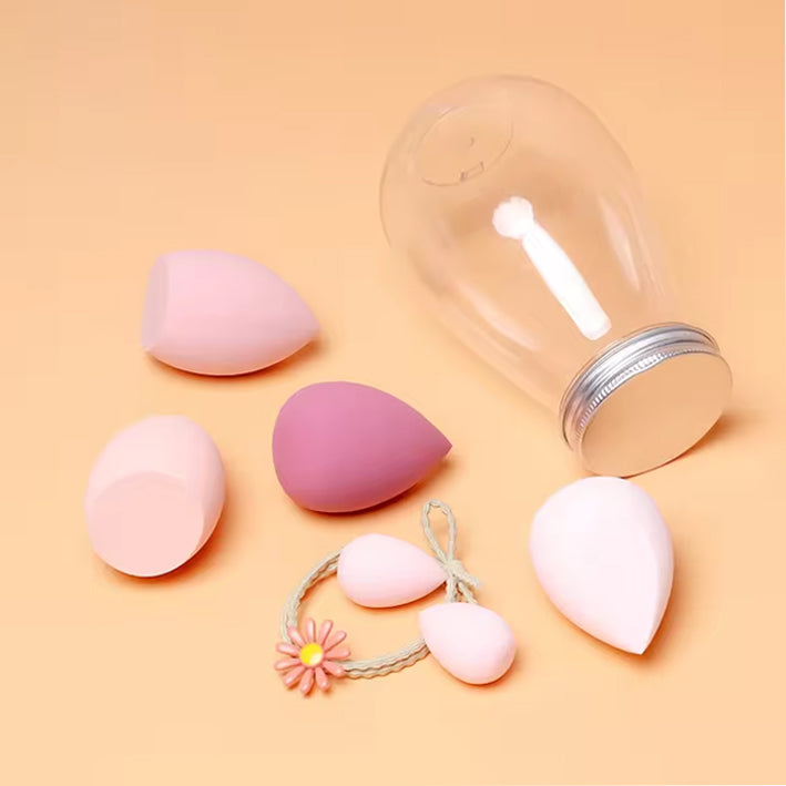6 Makeup Blenders With Storage Jar - MyKady