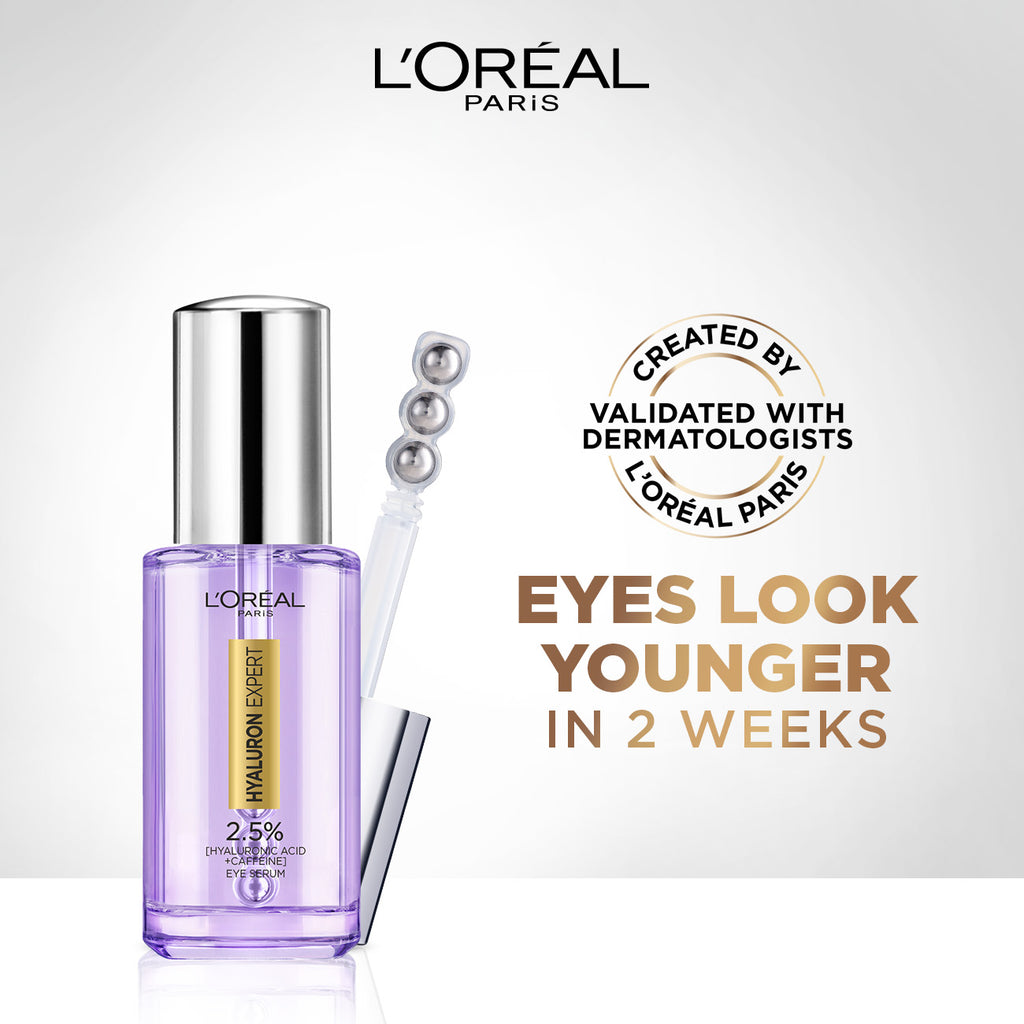 L'Oreal Paris Hyaluron Expert Eye Serum with 2.5% Hyaluronic Acid & Caffeine 20ML - MyKady