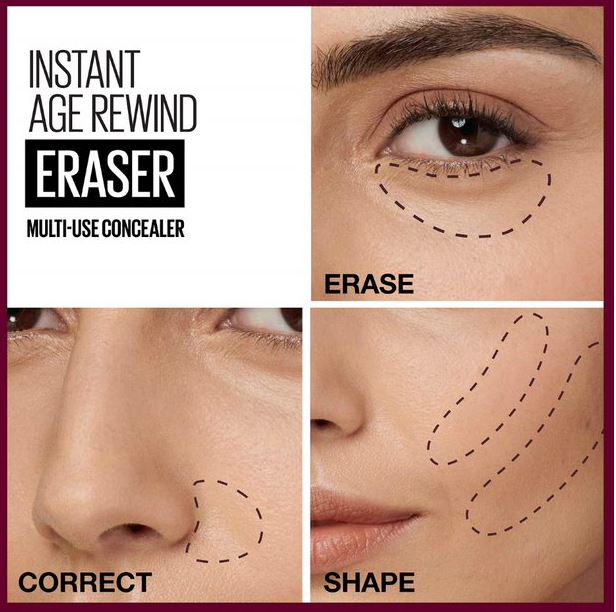 Maybelline New York Instant Age Rewind Eraser Dark circles treatment Multi-Use Concealer - MyKady