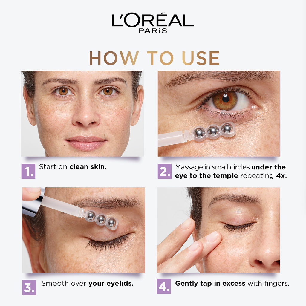L'Oreal Paris Hyaluron Expert Eye Serum with 2.5% Hyaluronic Acid & Caffeine 20ML - MyKady