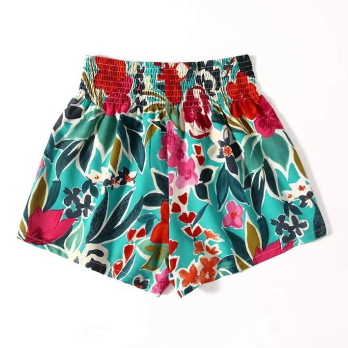 Floral Print Wide Leg Shorts - MyKady