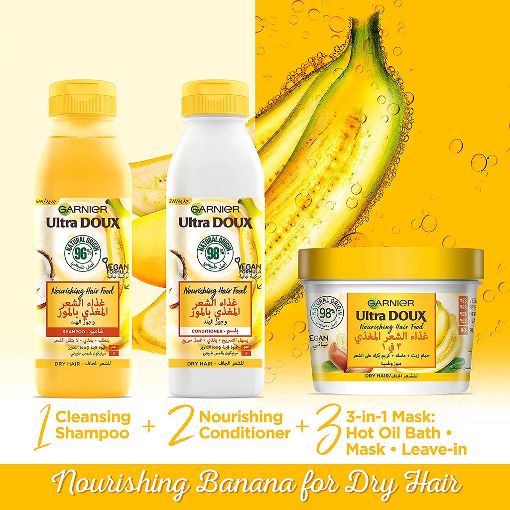 Garnier Ultra Doux Hair Food Conditioner Banana 350 ML - MyKady