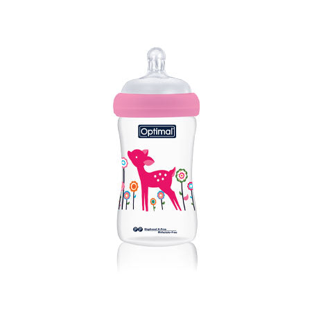 Optimal Extra Wide Neck Anti Colic Feeding Bottle 6+ 240ml - MyKady