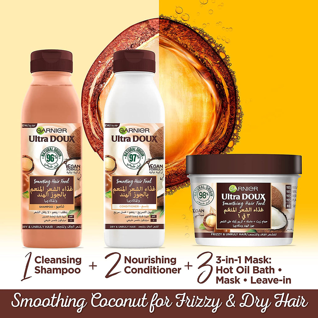Garnier Ultra Doux Hair Food Conditioner Macadamia 350 ML - MyKady