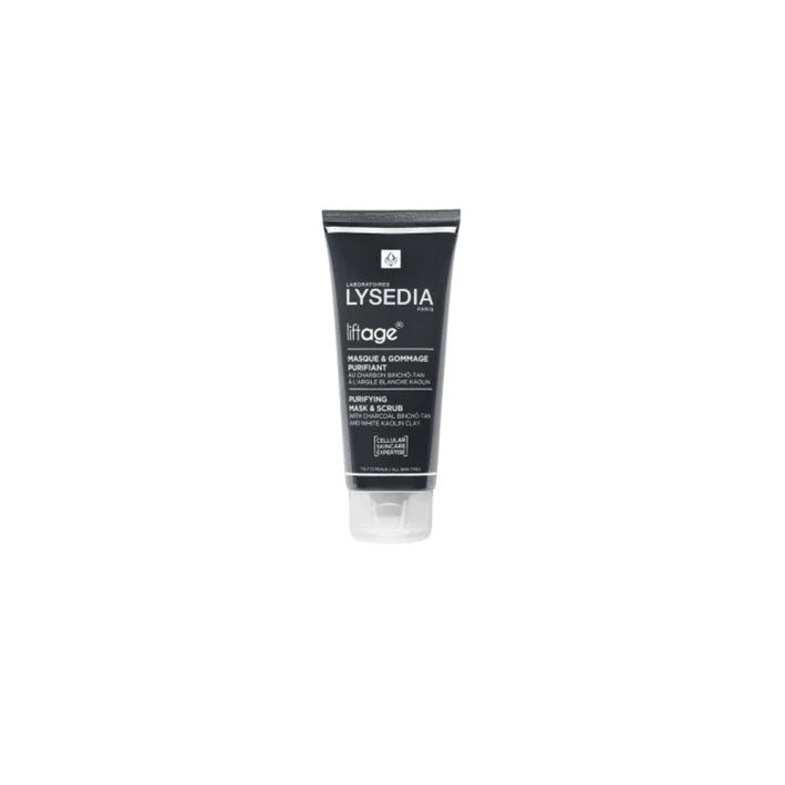 Lysedia Purifying & Scrub Mask & Scrub with Charcoal Clay 100 ml - MyKady