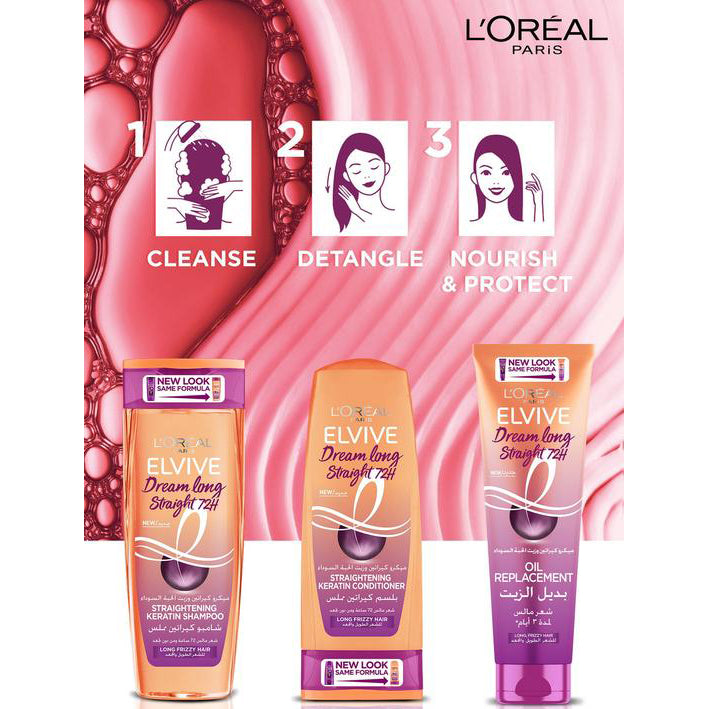 L'Oreal Paris Elvive Dream Long Straight 72H Shampoo - MyKady